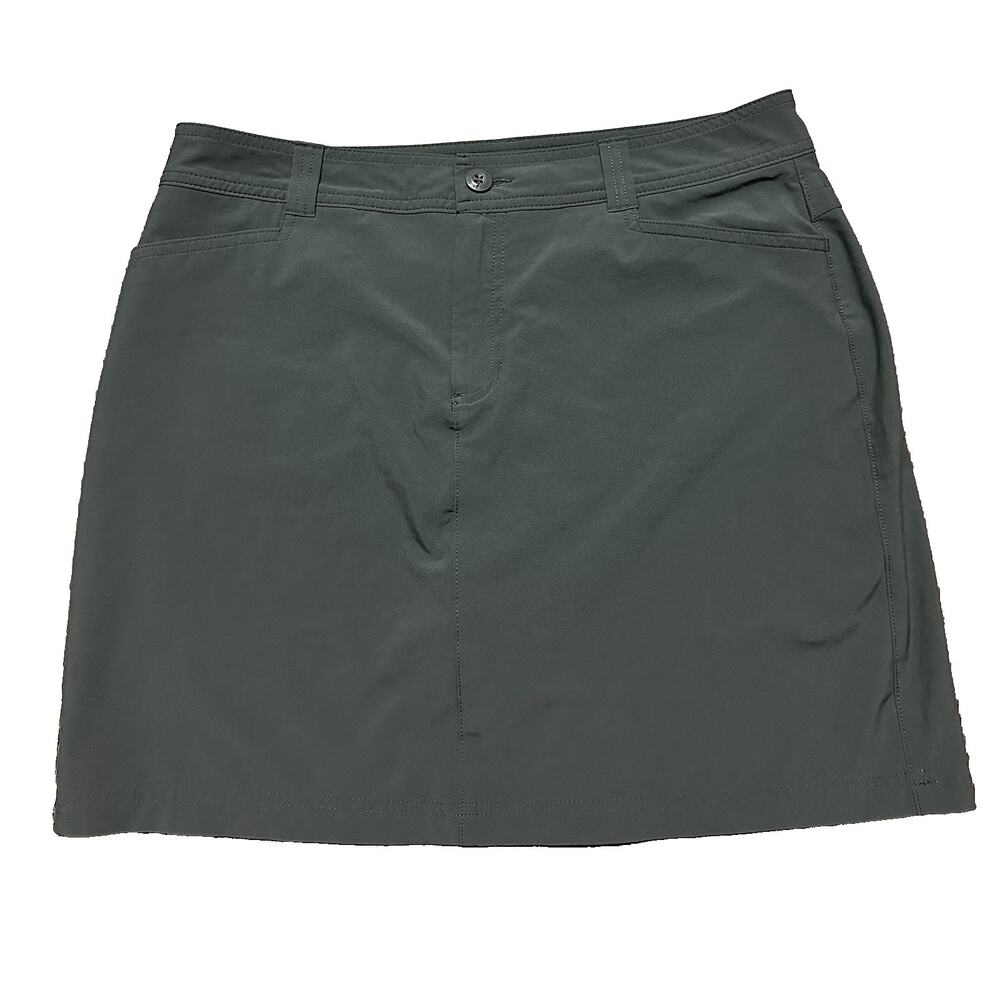 Eddie Bauer Women’s Skort Size 10 Gray Outdoor Hiking Stretch Skirt Shorts